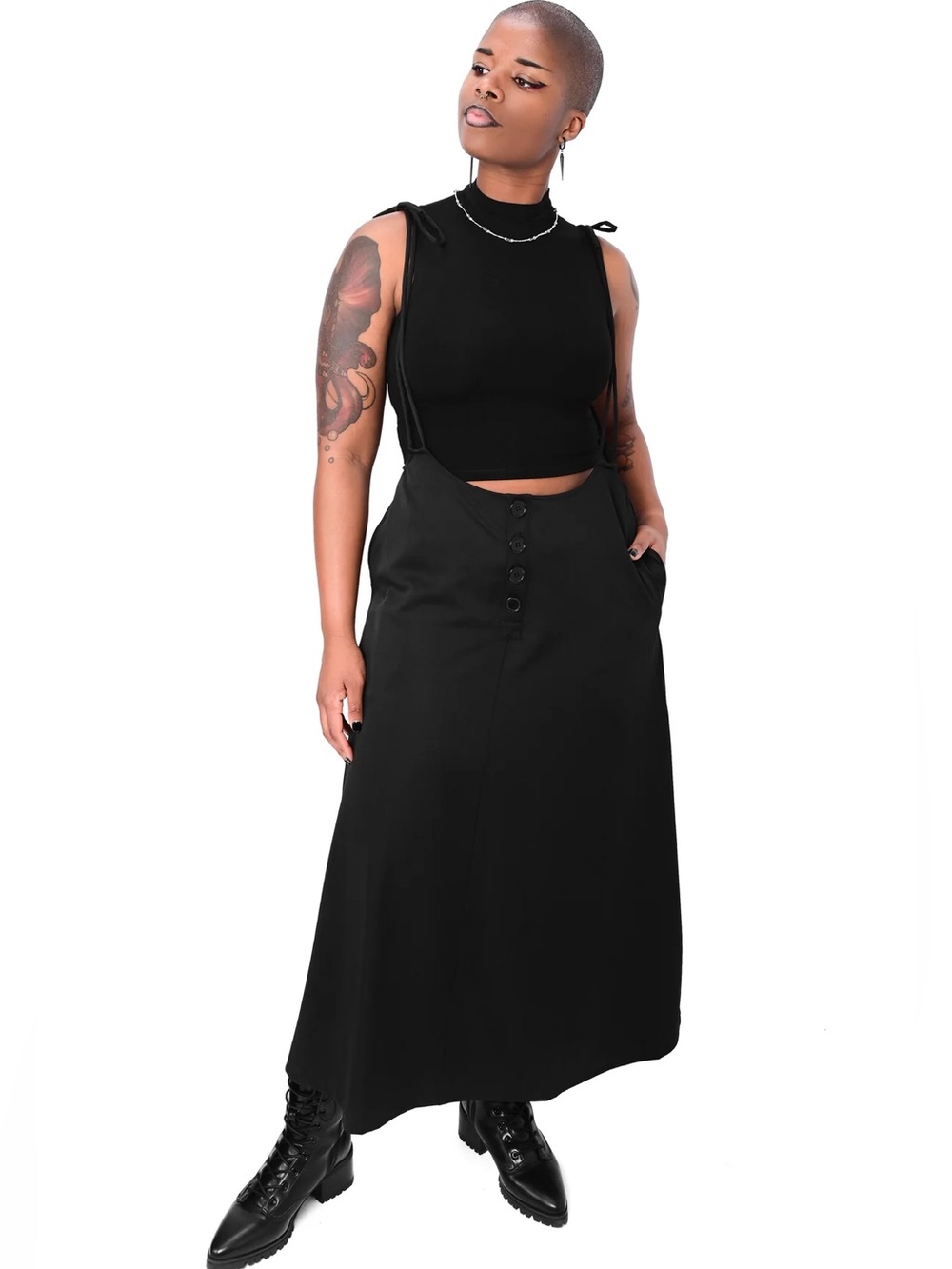 High witch suspenders skirt L